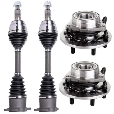 Cojinete de cubo de rueda eje CV delantero para Chevy GMC K1500 Tahoe 1995-1998 1999 4x4 4 piezas Foto 1 de 4