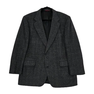 Cappotto sportivo Jos A Bank uomo 44R grigio Glen a quadri 100% capelli cammello made USA Kent - Foto 1 di 15