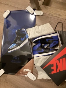 Nike Air Jordan High OG 1 Black Royal Blue 2013 555088-085 10 Poster Receipt DS - Picture 1 of 8