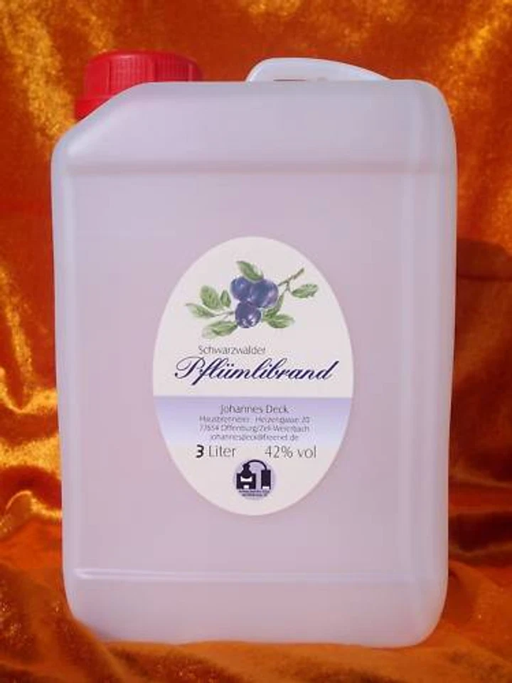 5L, Johann`s Schwarzwälder Pflümli (Pflaumenbrand) 42%, Obstbrand - Bild 1 von 1