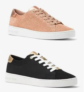 MICHAEL Michael Kors SKYLER Lace Up Metallic Fabric Sneaker Size 6.5 - Picture 1 of 7