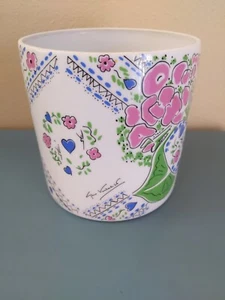 Vintage Gloria Vanderbilt Hearts 'N Flowers Cache Blumentopf - Bild 1 von 5
