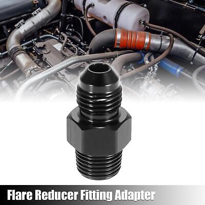 AN3 Male To 1/8  NPT Male Car Flare Reducer Fitting Adapter Aluminum Alloy Black • 5.60€