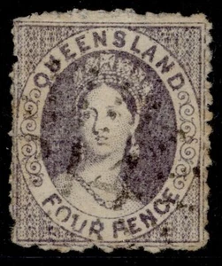 AUSTRALIA - Queensland QV SG55, 4d lilac, USED. Cat £22. second transfer - Picture 1 of 1