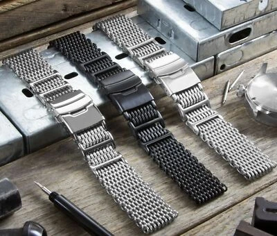 SHARK MESH DIVERS WATCH STRAP BAND 20mm 22mm 24mm FOR CITIZEN PROMASTER WATCH Foto 1 de 4