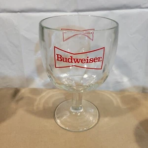 Vintage Budweiser ROT Fliege Daumenabdruck Kelch Glas Bierkrug Kelch Tasse - Bild 1 von 3