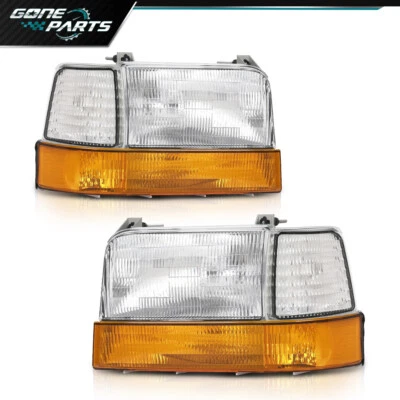 Fit For 1992-1996 Ford Bronco F150/ 1992-1998 F250 F350 6-Piece Headlights Pair Foto 1 de 4