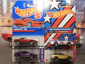 Hot Wheels '84 '80er CORVETTE SET 4 STARS & STRIPES SHOWROOM 60 CHEVY KOSTENLOSER VERSAND - Bild 1 von 10