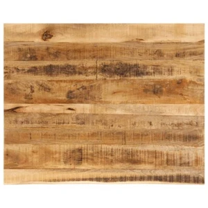Tischplatte 90x80x3,8 cm Baumkante Massivholz Raues Mangoholz - Bild 1 von 9