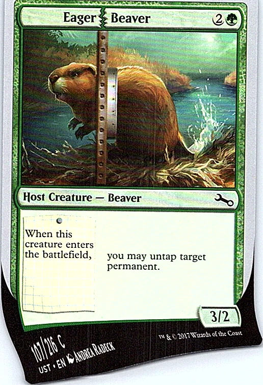 Eager Beaver Magic The Gathering Unstable Card Near Mint X1 - Image 1 of 1