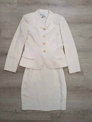 EPISODE Crema 2 Piezas Falda Traje Chaqueta con ETIQUETA Foto 1 de 4