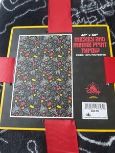 NUEVO CON ETIQUETAS Manta Grande Parques Disney "Impresión de Mickey y Minnie" | Manta Impresionante - Imagen 1 de 5