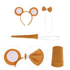  3-teiliges Affenohren und Schwanztier Cosplay Stirnband Kopfbedeckung Set