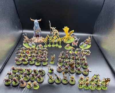 FULLY PRO PAINTED ARMY BEASTMAN DOOMBULL METAL CHARIOT GORS HERD  AGE OF SIGMAR - Image 1 of 4