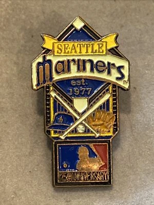 Seattle Mariners Pin MLB Baseball 125th Anniversary Rare Vintage w/ Card - Image 1 of 4