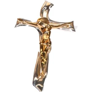 Crocifisso Artigianale Cristo in Laminato Argento AD1320 - Imagen 1 de 2