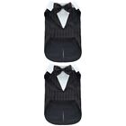  2 Count Polyester Pet Tuxedo Miss Dog Shirt Puppy Clothes Formal Dress
