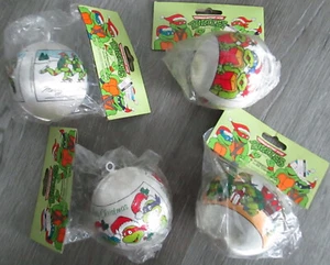 4 palline di Natale vintage 1990 TMNT INT SILVER COMPANY RASO NOS SIGILLATE SPEDIZIONE GRATUITA! - Foto 1 di 13