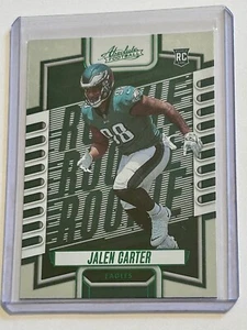 Jalen Carter 2023 Panini Absolute Green Foil Parallel RC Rookie #107 Eagles - Foto 1 di 6