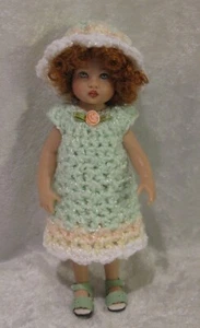 Made to fit RILEY Kish #06 Handmade Clothes, Crochet Dress and Hat Set - Picture 1 of 3
