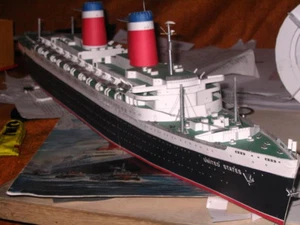 1:400 Scale SS United States Luxury Passenger Liner Handcraft Paper Model Kit - Picture 1 of 4