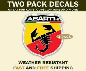 Abarth Sticker – Italian Racing, Fiat Tuning Fan Gear, Abarth Scorpion Decal X2 - Picture 1 of 4