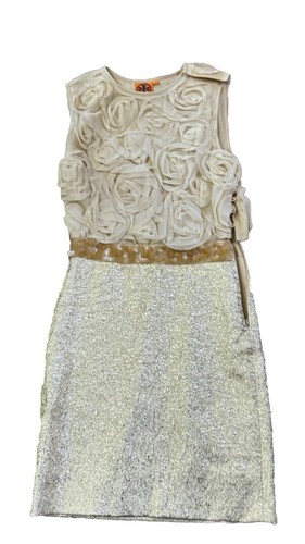 Abito da cocktail vintage Tory Burch rose e oro ne rimangono solo pochi taglia 0
