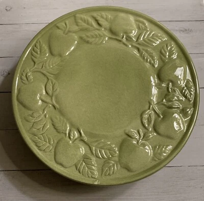 "Pedestal de pastel verde manzana soporte elevador 8"" en relieve" Foto 1 de 4