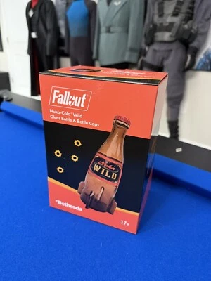 Bethesda Fallout Nuka Cola Wild Glass Rocket Bottle +10 Caps Replica IN HAND USA - Image 1 of 4
