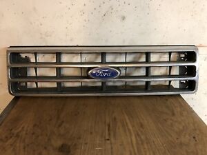 Ford Truck Bronco Grill Grille F150 F250 F350 Silver 1988 1989 1990 1987-1991
