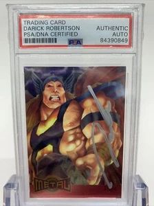 Darrick Robertson Marvel Metal Autograph Thor Metal Blaster PSA Authentic Slab - Picture 1 of 2
