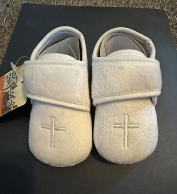 Estamico Baby Baptism Christening Shoes 3-6 Months - Image 1 of 4