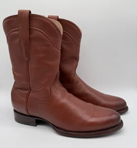 Botas vaqueras Tecovas The Earl vaquero occidental hechas a mano cuero auténtico talla 43 defectuosas - Imagen 1 de 10