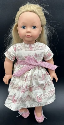 Кукла виниловая Gotz 18 дюймов Precious Day Jessica блондинка Sleepy Eyes розовое платье - Изображение 1 из 4