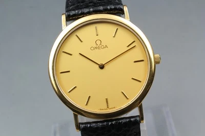 [Near MINT] Vintage Omega DeVille 1378 8J Gold Dial Men's Quartz Watch JAPAN - image 1 of 4