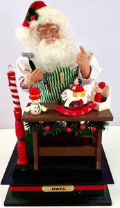 Holiday Creations 1990 Musical Santa Workshop beleuchtet Vintage Weihnachtsdeko - Bild 1 von 23