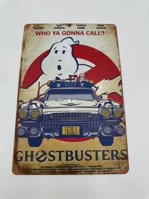 "Letrero de metal decorativo de película Cazafantasmas de 12x8"" decoración del hogar cine envío rápido" Foto 1 de 2