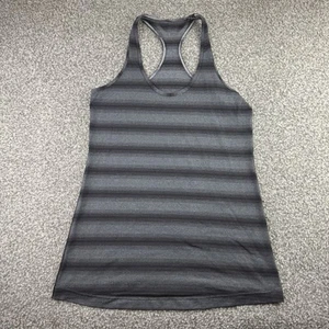 Lululemon Tank Top Womens 4 Gray Run Yoga Gym Sleeveless Athletic Logo Ladies - Picture 1 of 12