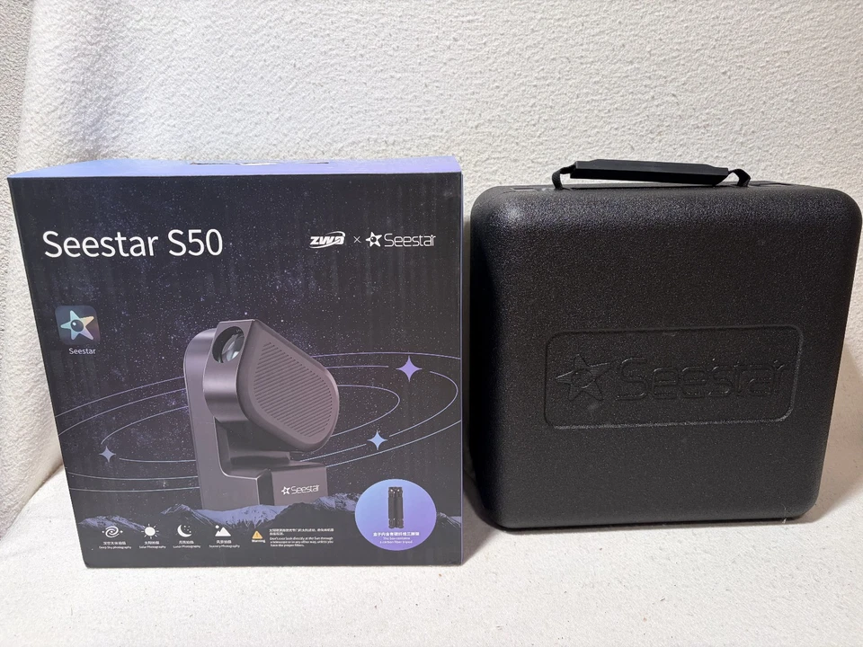 ZWO SEESTAR MODEL S-50 SMART TELESCOPE BUNDLE - MINI TRIPOD - CASE - NEW - Image 1 of 4