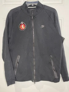 Nike ECNL Men's XL Black Zipped Sweatshirt ECNL Logo Fleece Zippered Pockets - Picture 1 of 7