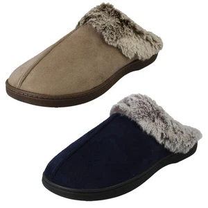 Laddies Padders Fur Lined Machine Washable Wide Fit Mule Slippers Florrie - Picture 1 of 19