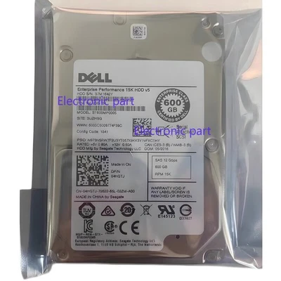 NEW Dell 4HGTJ 04HGTJ ST600MP0005 ENTERPRISE 600GB 15K SAS 2.5"12G Hard Drive - Image 1 of 3