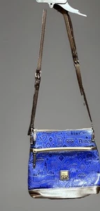 2015 Dooney & Bourke Disneyland 60th Diamond Celebration Blue Leather Bag Purse - Picture 1 of 22