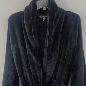 Bata polar de felpa Victoria’s Secret negra XL/XXL salón de lujo, acogedora Cottagecore - Imagen 1 de 8