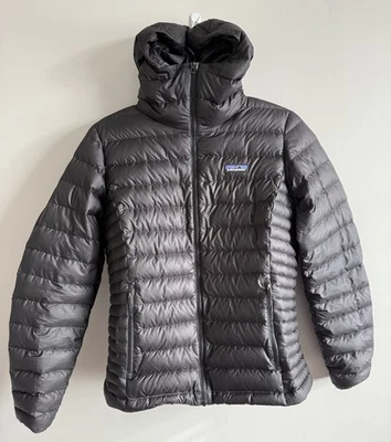 Chaqueta Patagonia Mujer Mediana Negra Ganso Plumón Suéter con Capucha Dama Foto 1 de 4