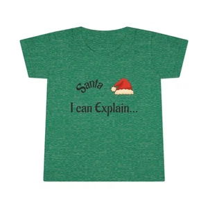 Santa I Can Explain Kleinkind T-Shirt | Weihnachten Kinder T-Shirt, Nikolausmütze - Bild 1 von 4