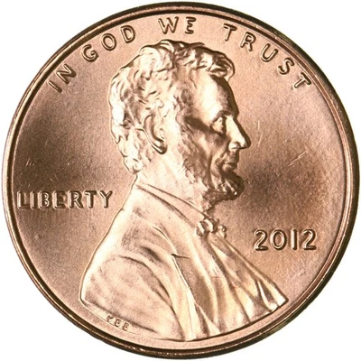 Moeda dos EUA Lincoln Shield Cent Choice BU Penny 2012 (P) - Imagem 1 de 4