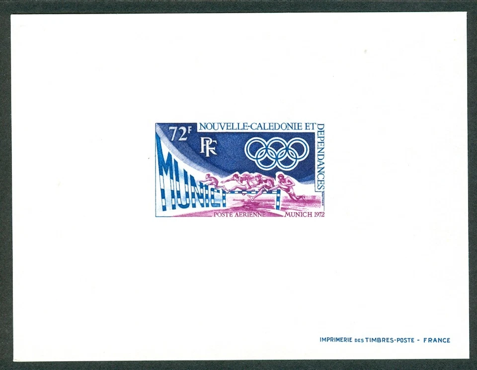 NEW CALEDONIA 1972 Olympic Summer Games Munich Epreuve de Luxe MNH - Image 1 of 1