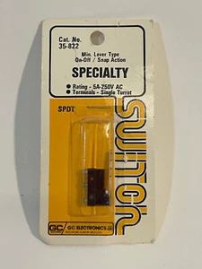 GC Electronics - Min. Lever Type On-Off Snap Action Specialty - 5A-250V AC SPDT - Picture 1 of 3