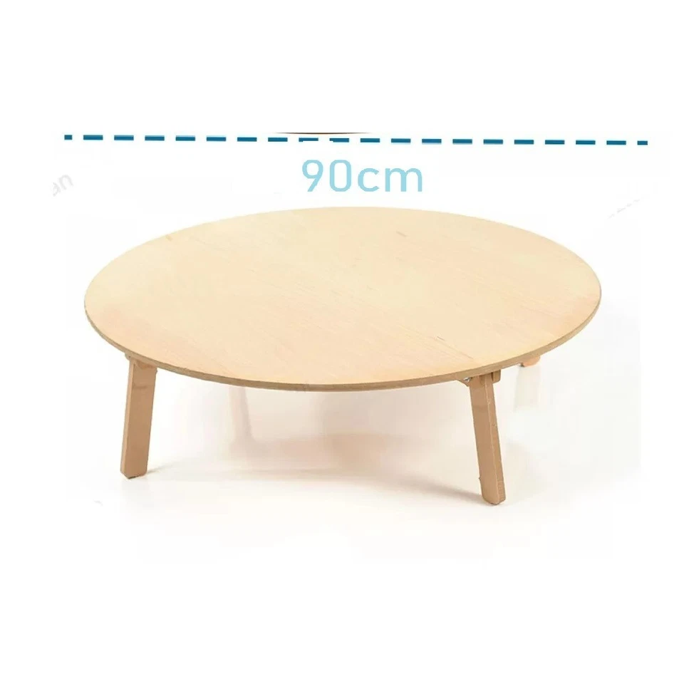 35in=90cm low round coffee table, low table for kids, low folding table - Изображение 1 из 1